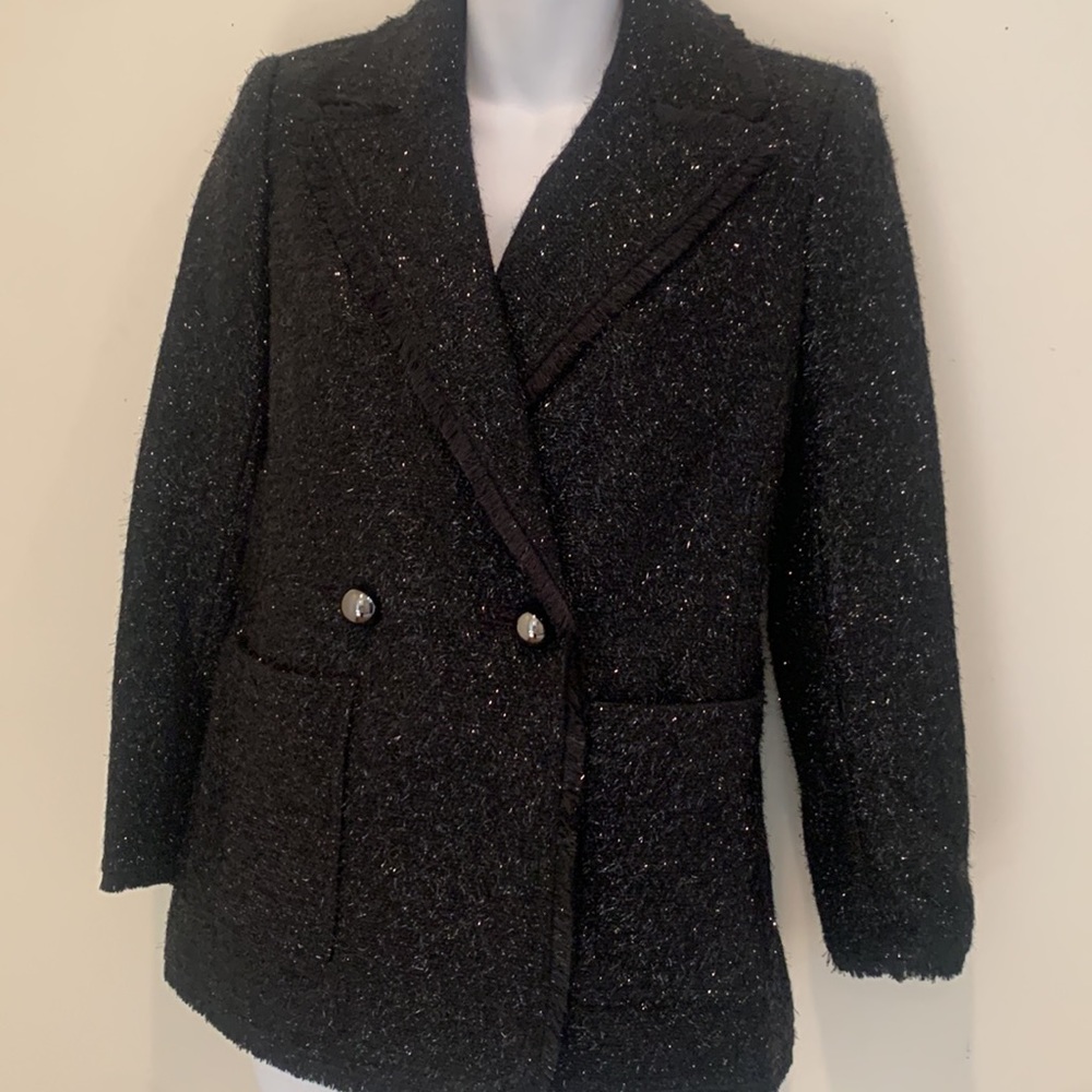 Kate Spade NWOT Tinsel black blazer